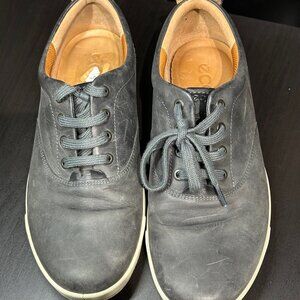 ECCO Eisner Nubuck Leather Shock Point Shoes dark gray size EUR 42 US 8-8.5 EUC